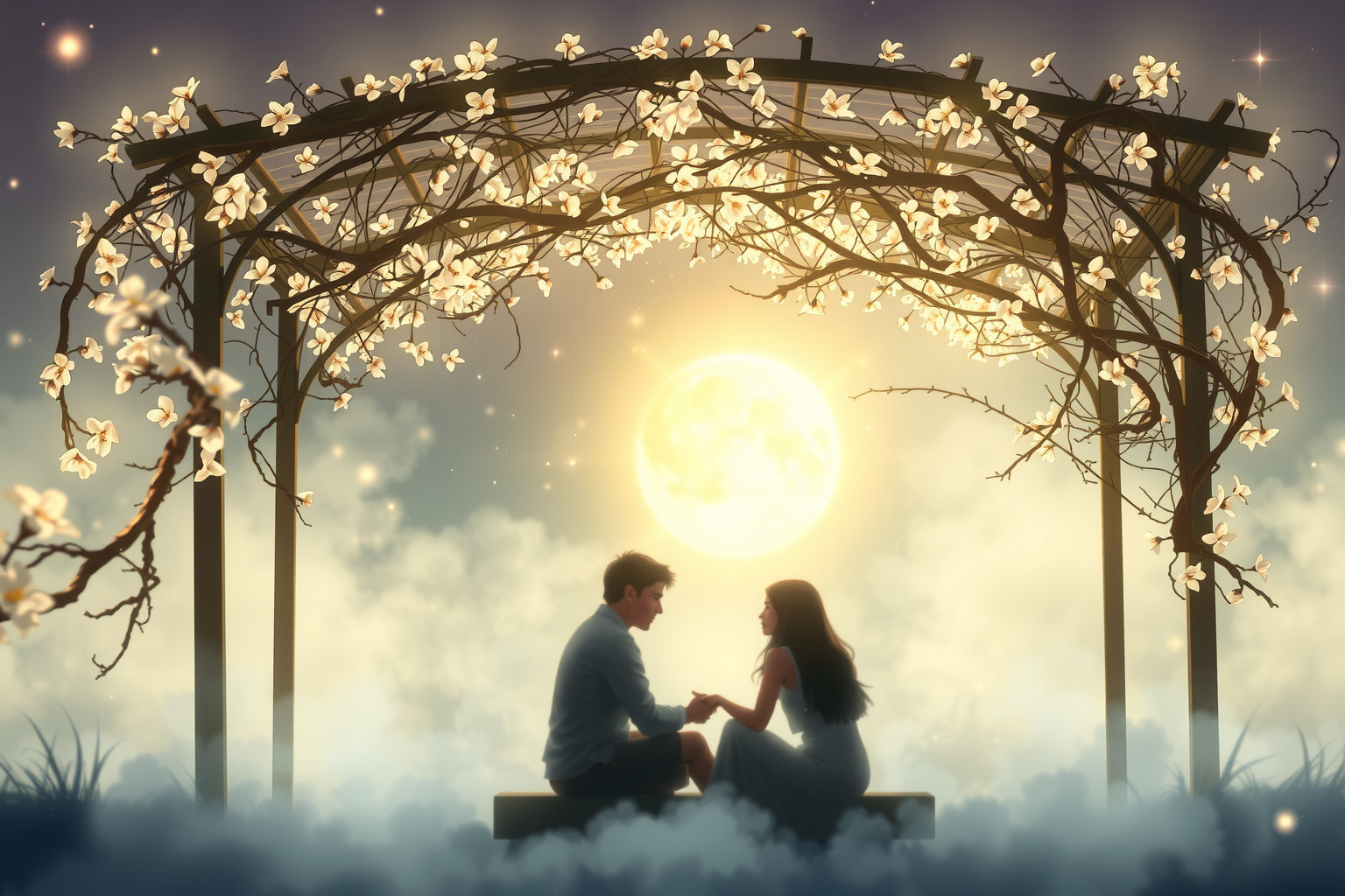 Sognare una pergola di gelsomino simboleggia armonia e intimità condivisa.