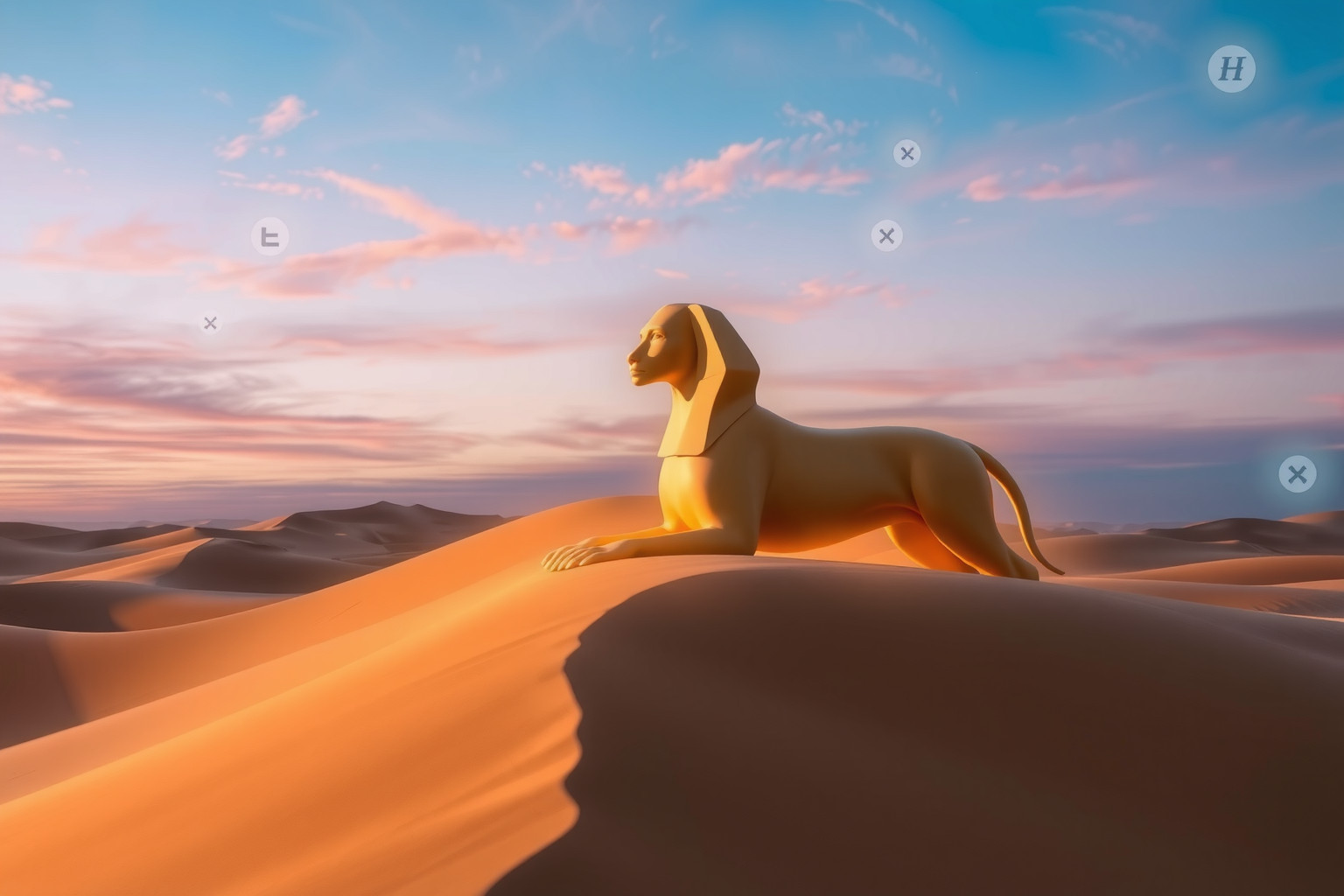 Sognare una sfinge nel deserto simboleggia mistero e enigmi nascosti.