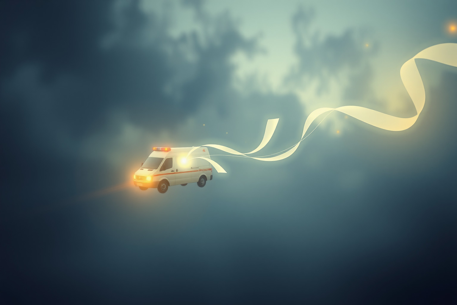 Sognare un'ambulanza con un messaggio indica aiuto imminente.