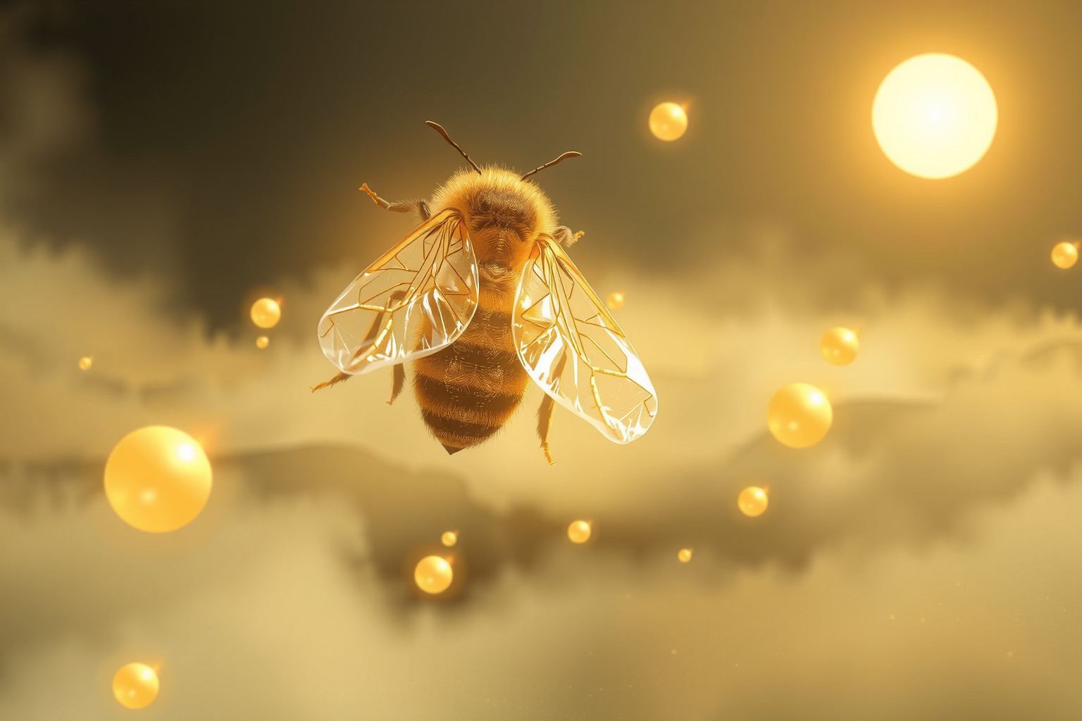 Sognare un'ape gigante simboleggia sfide imminenti ma vittoriose.