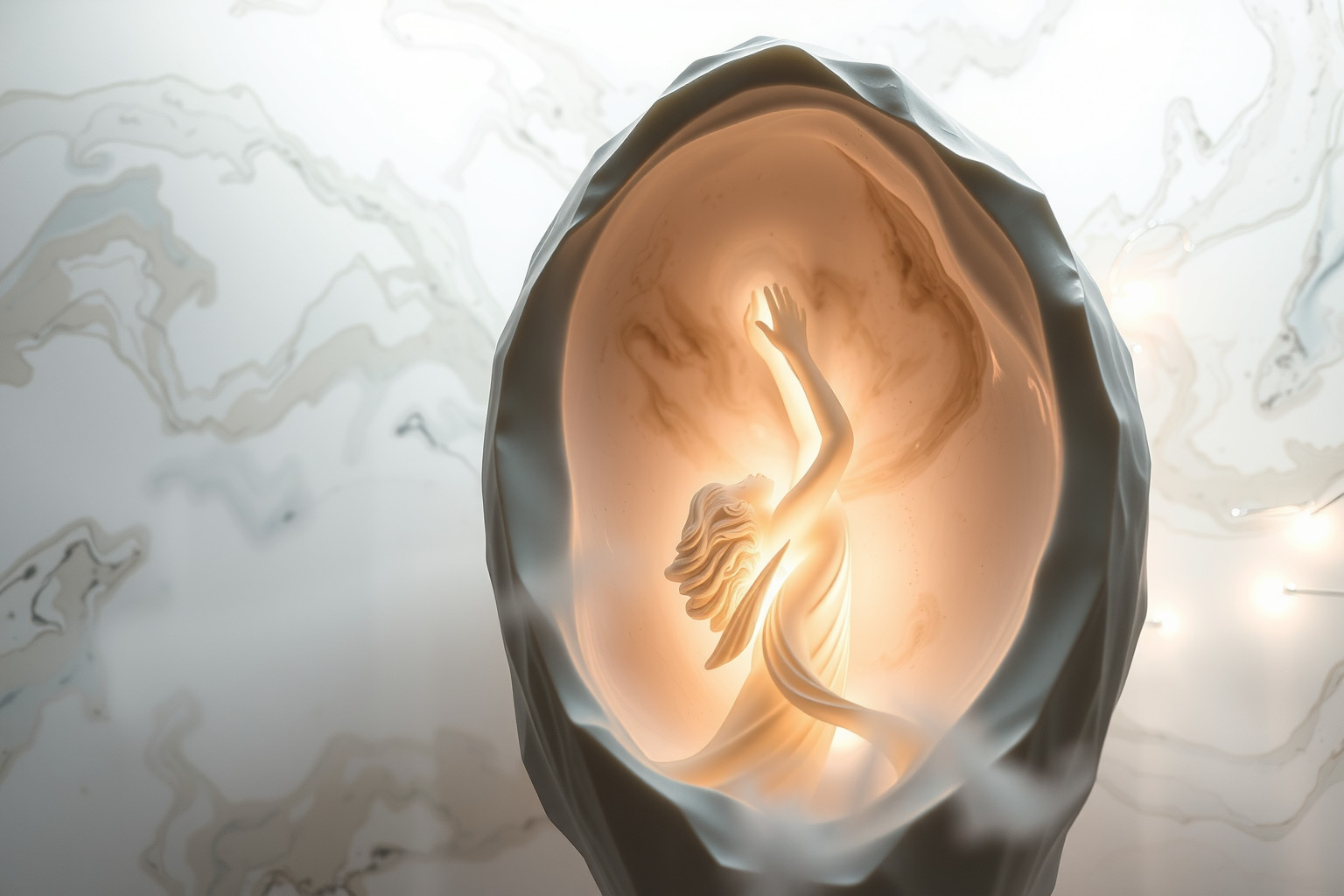 Sognare uno scalpellino che scolpisce un angelo simboleggia protezione divina.