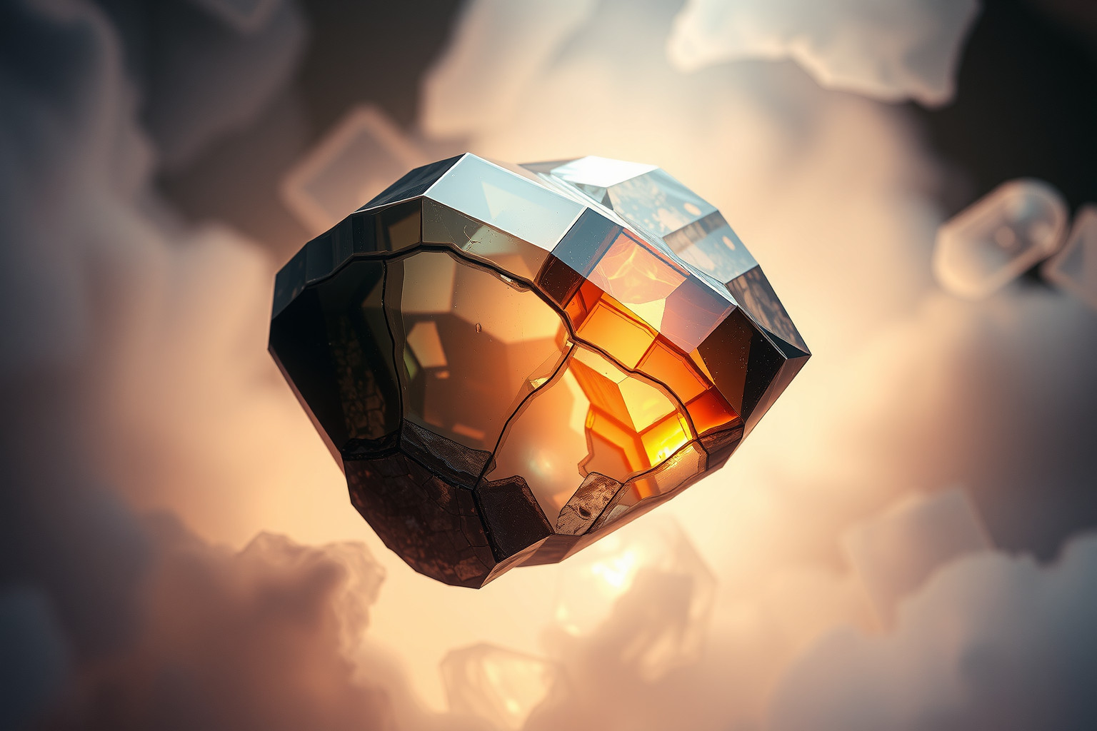 Sognare ossidiana arcobaleno simboleggia protezione e trasformazione spirituale profonda.