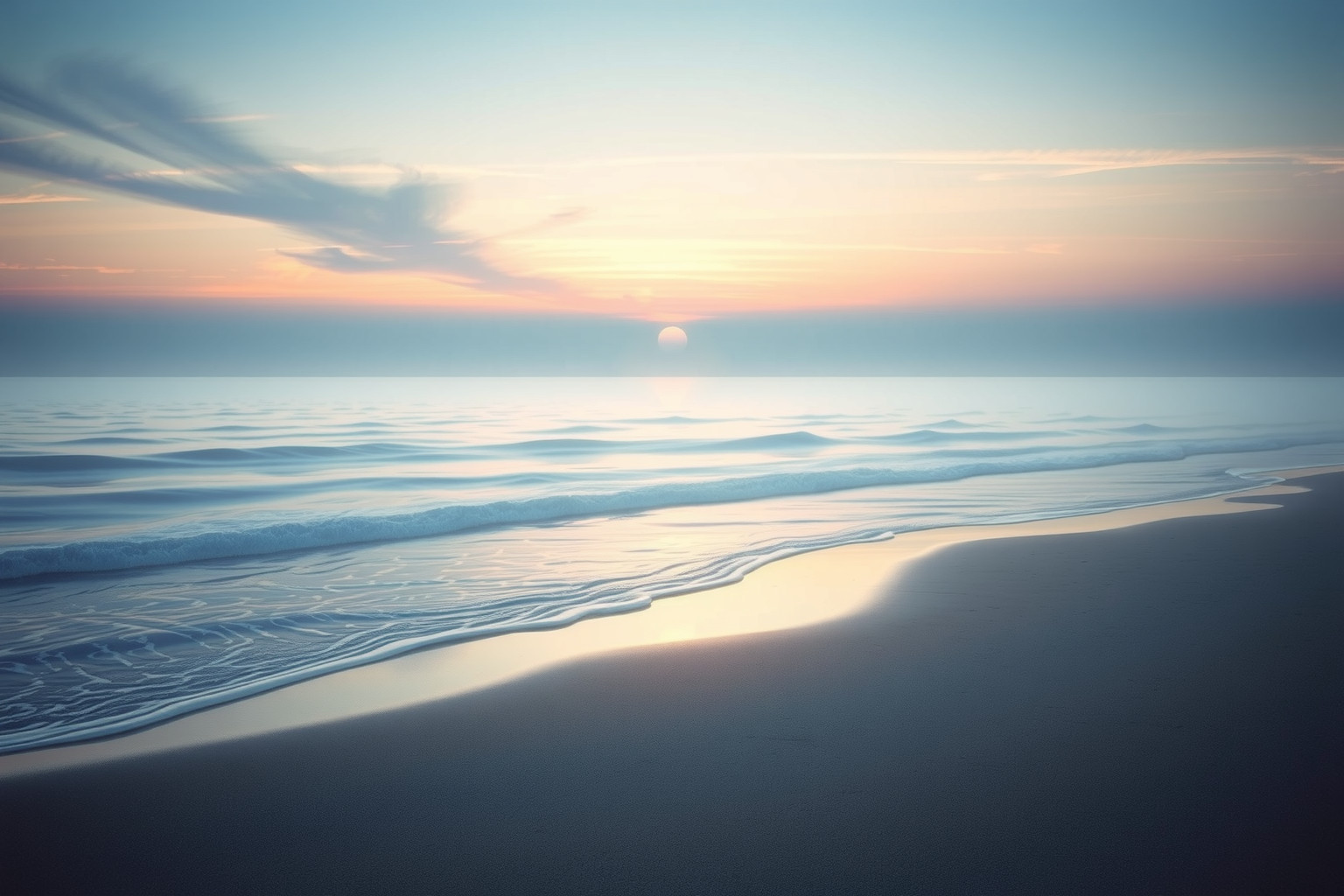 La spiaggia deserta simboleggia ricerca interiore e pausa necessaria.