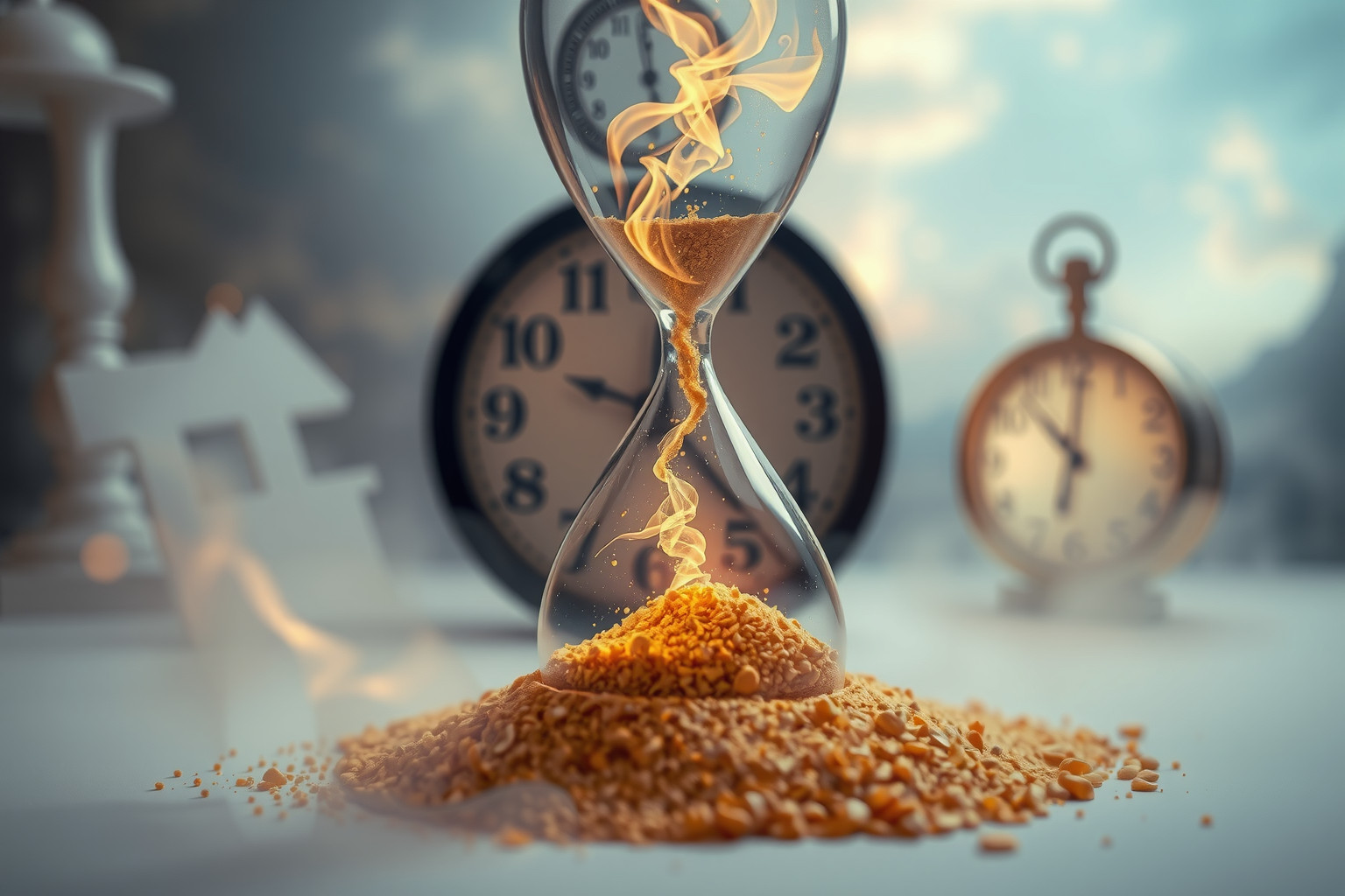 Vedere sabbia scorrere rapido indica ansia e senso di urgenza.