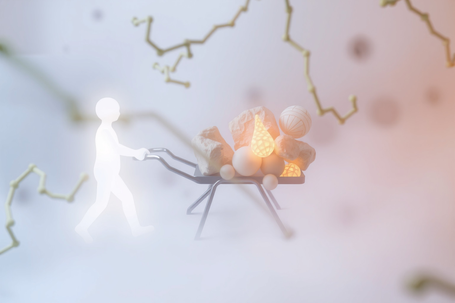 Vedere altri spingere carriola simboleggia supporto e collaborazione.