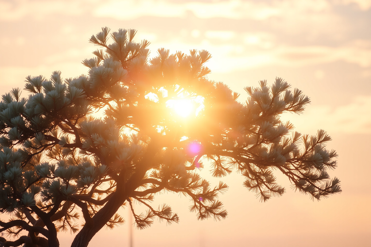 Vedere un peccio larice al sole simboleggia energia e speranza.