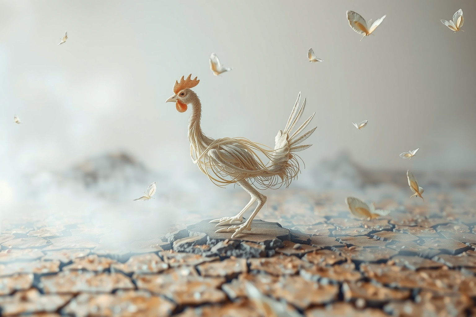 La gallina magra simboleggia difficoltà e carenza di risorse.
