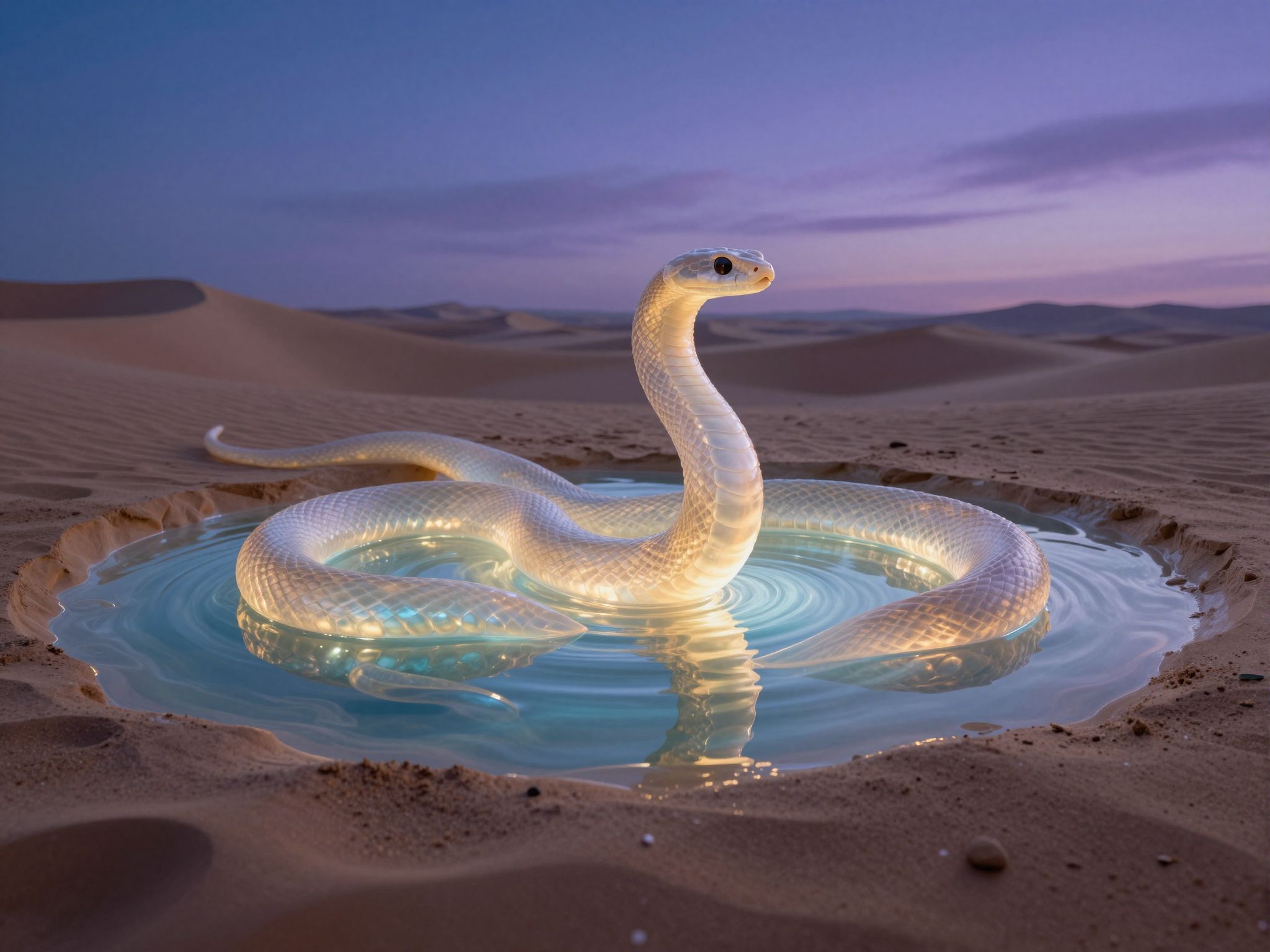Il serpente del deserto simboleggia la trasformazione e la rinascita interiore.