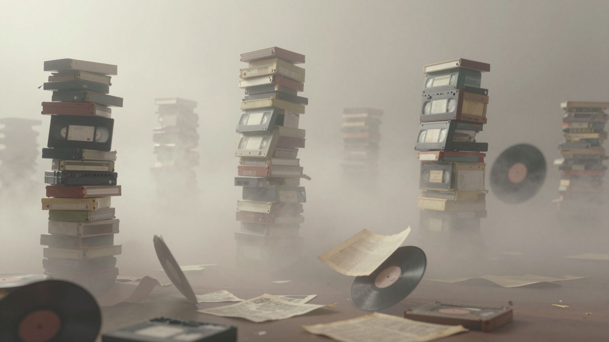 Sognare crollo archivio media indica fine di vecchie memorie inutili.