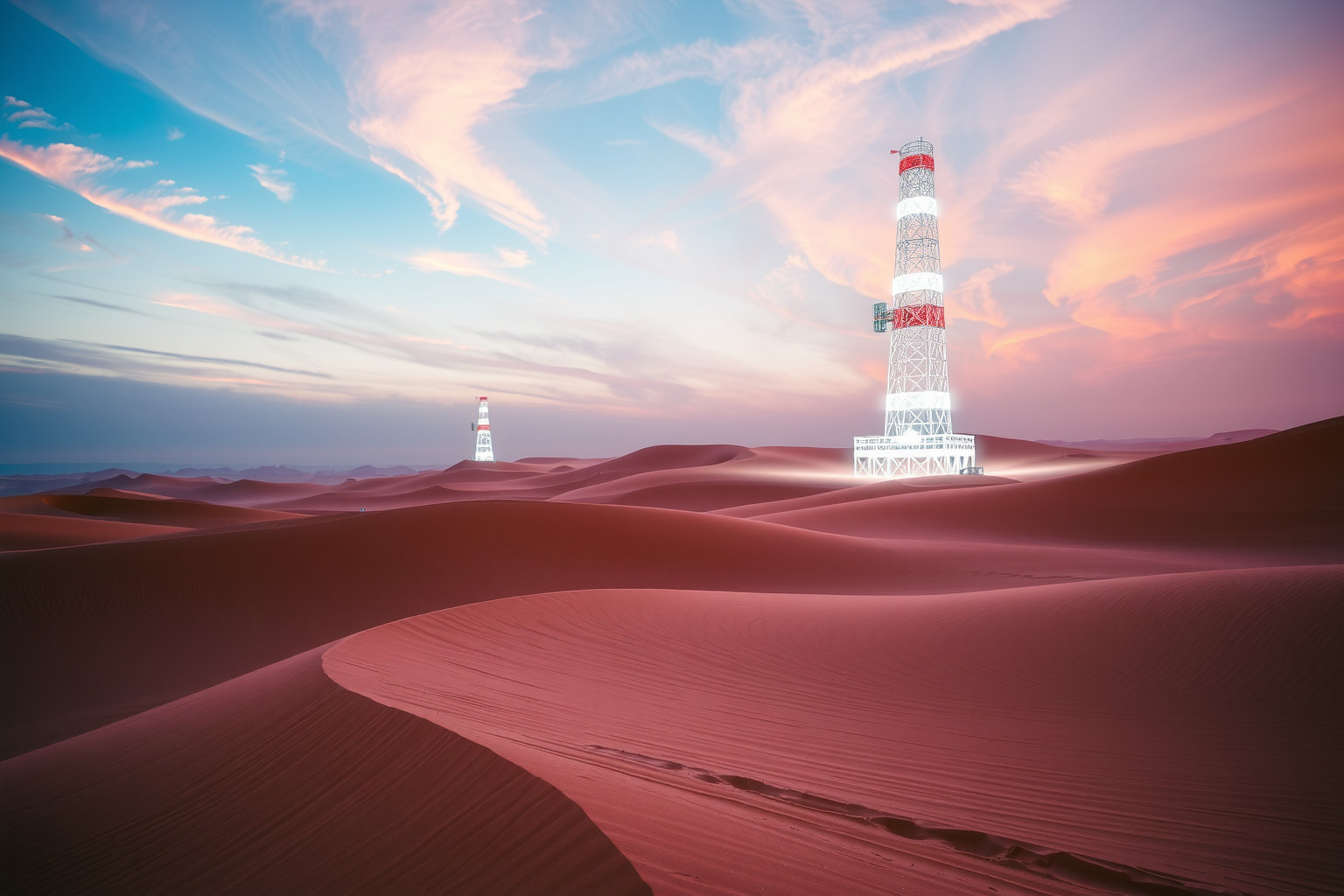 Sognare trivellazioni nel deserto simboleggia ricerca di risorse nascoste.