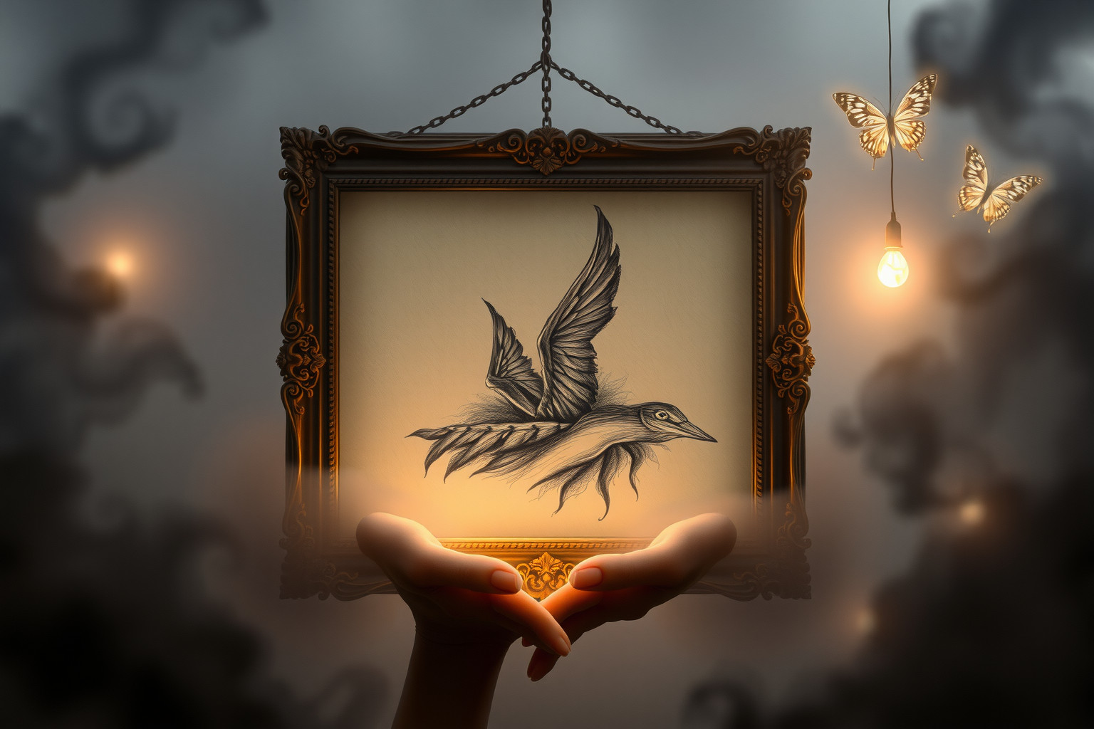 Sognare un disegno a carbone incorniciato simboleggia protezione e valore.