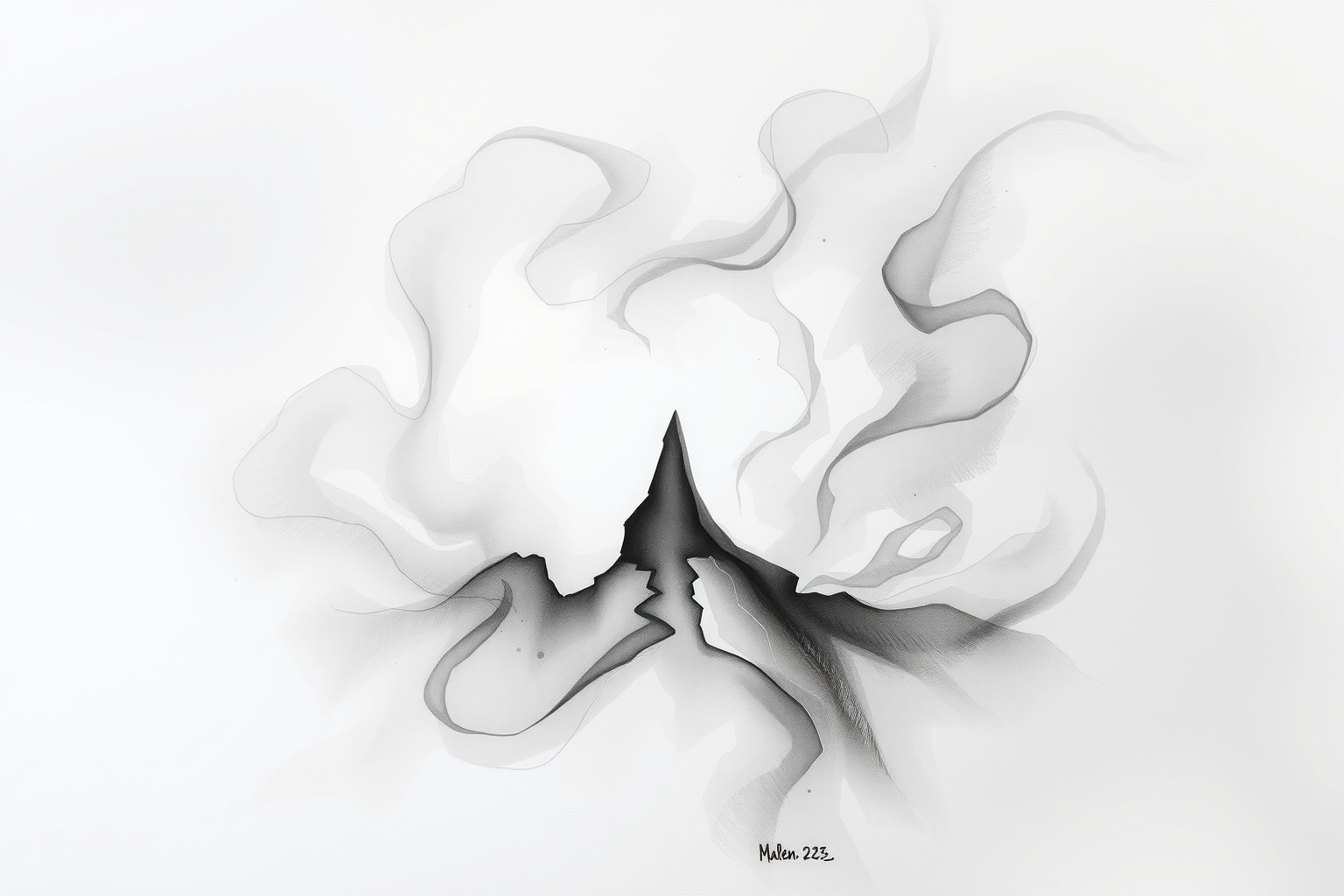 Sognare disegni a carbone simboleggia essenzialità e chiarezza interiore.