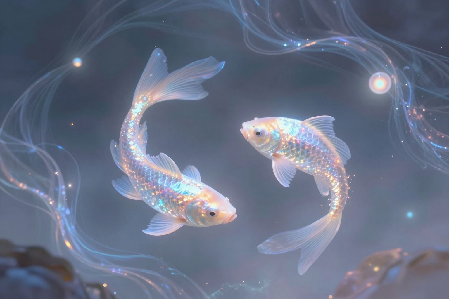 Sognare i Pesci indica connessione profonda con spiritualità e intuizione.