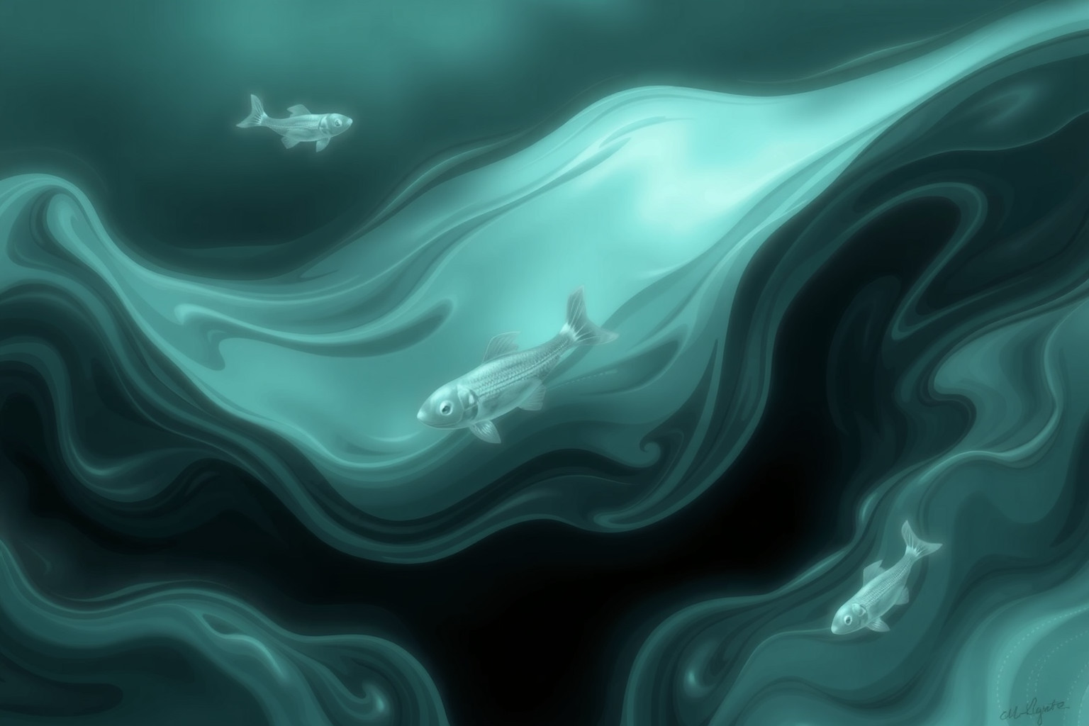 Sognare sgombri in acqua torbida indica emozioni confuse interiori.