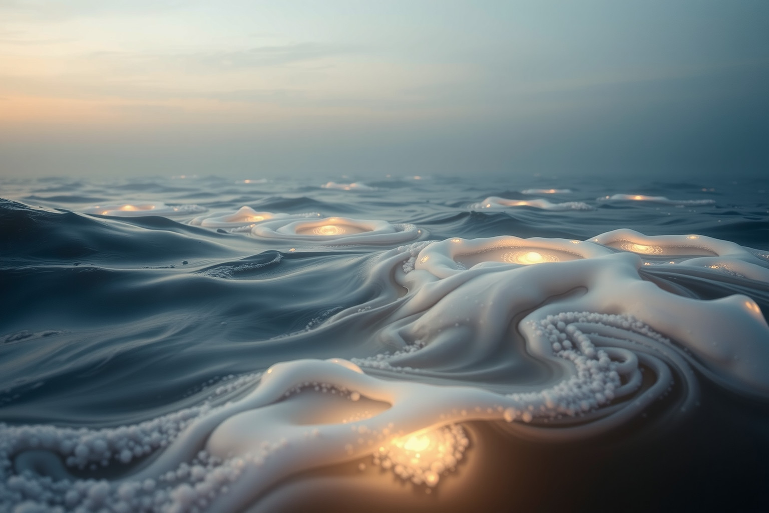 Sognare spuma di mare sporca indica emozioni confuse o difficili.