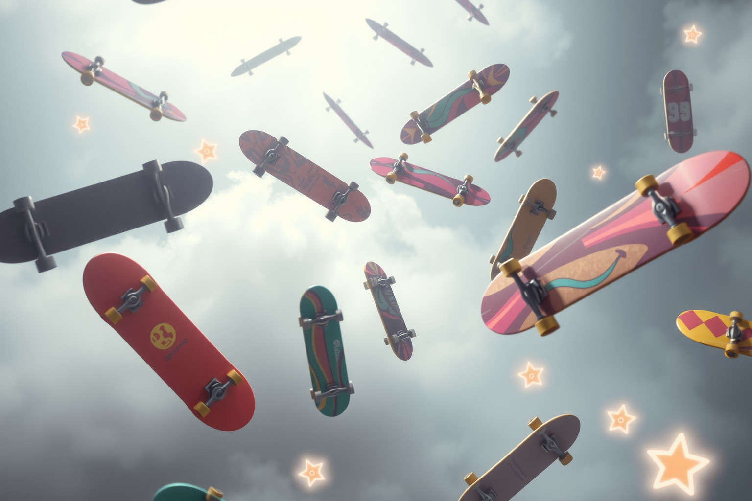 Sognare tanti skateboard simboleggia libertà e molteplici opportunità nella vita.