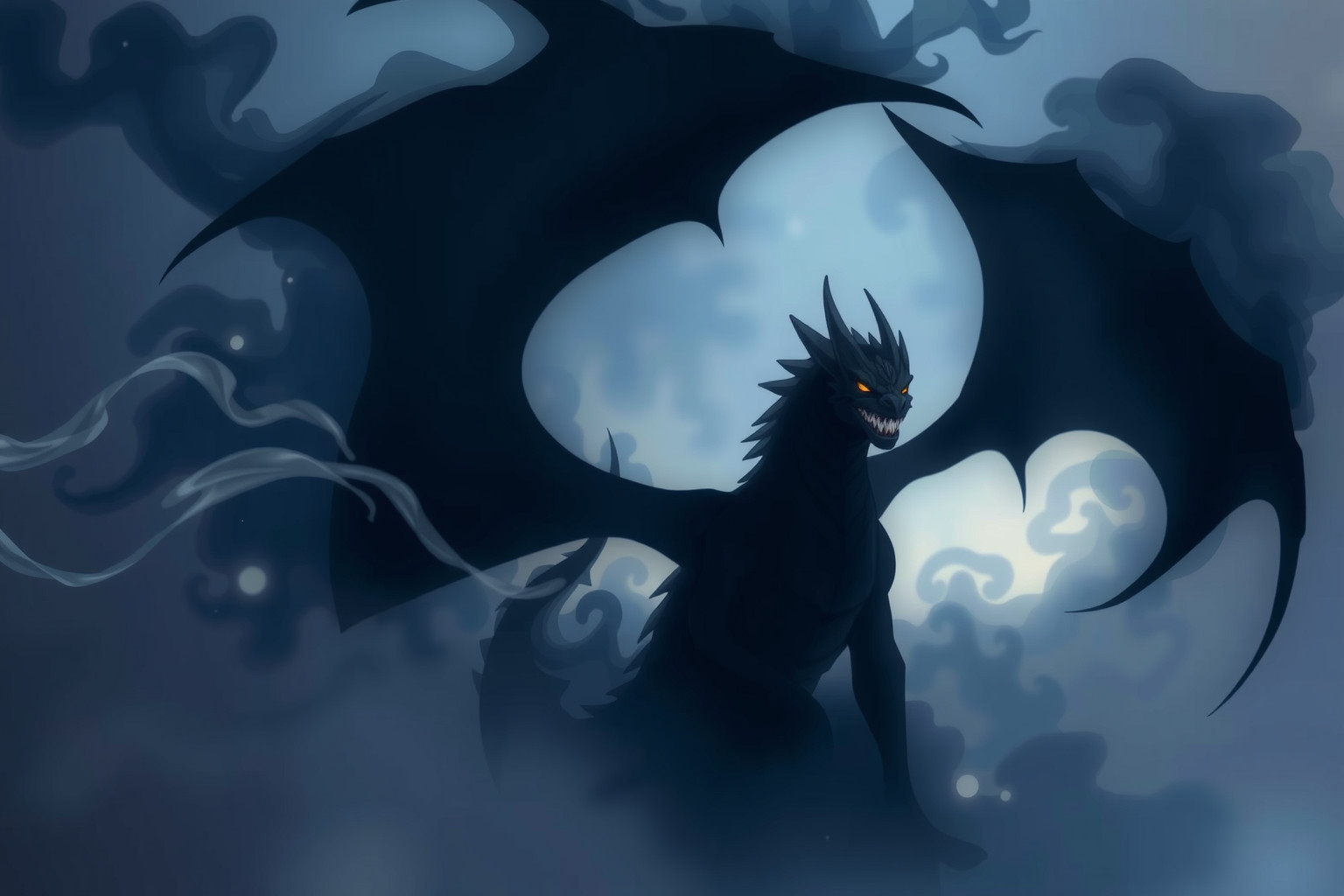 Sognare un drago nero simboleggia paure oscure e potere nascosto.