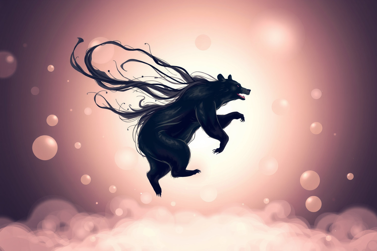 Sognare un orso nero che danza simboleggia gioia e libertà interiore.
