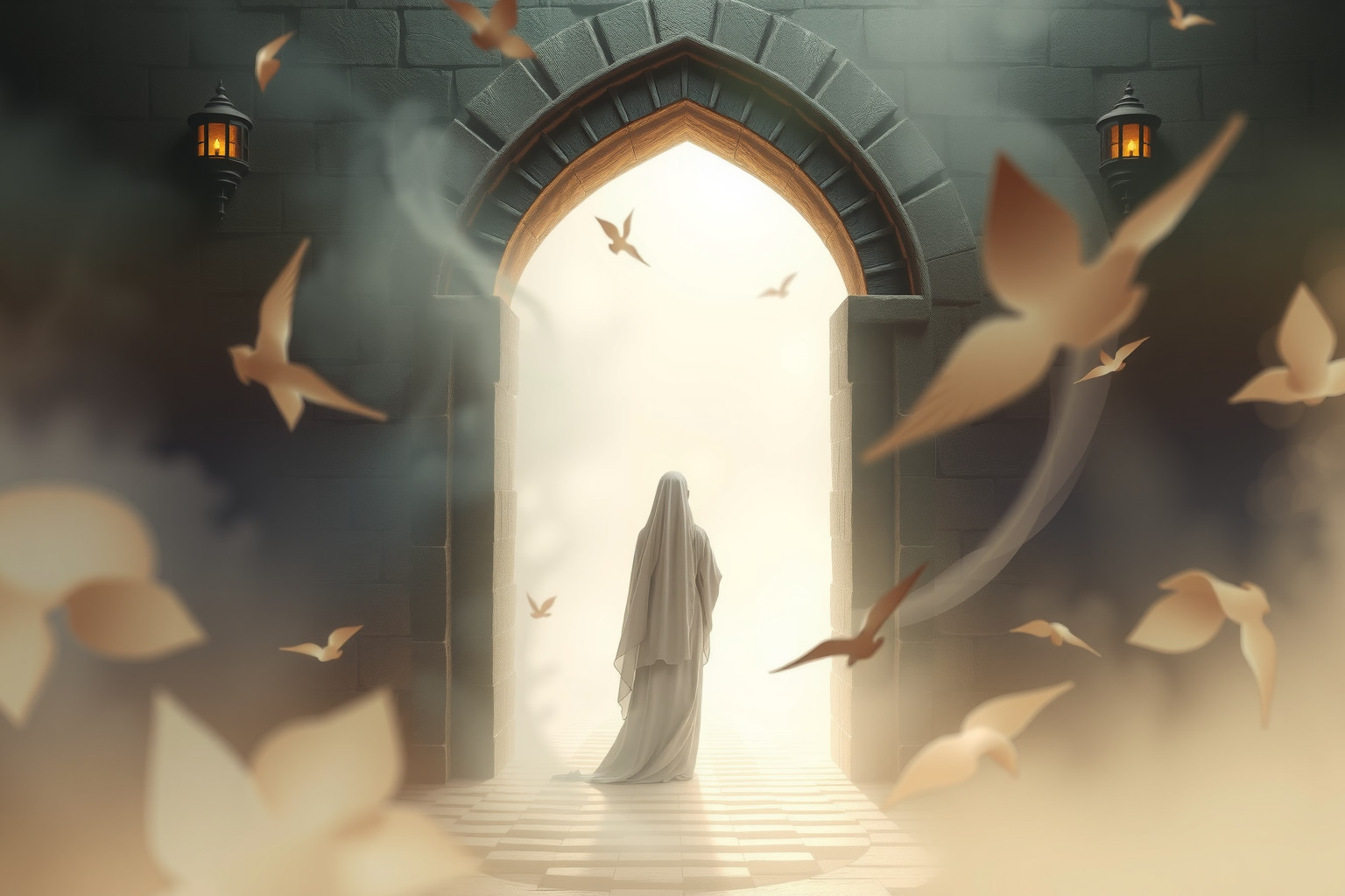 Sognare una badessa fuori dal monastero simboleggia libertà nascosta.