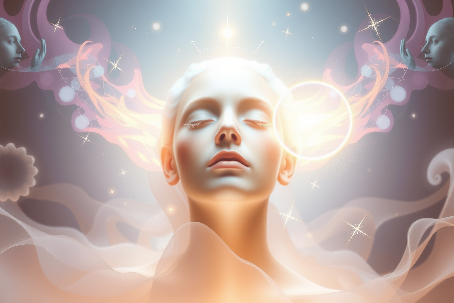 Sognare carnagione luminosa riflette risveglio spirituale profondo.