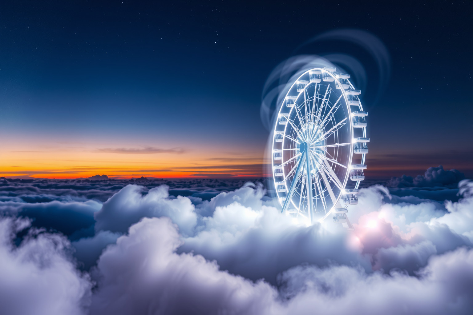 Sognare una ruota panoramica simboleggia cicli di emozioni intense.